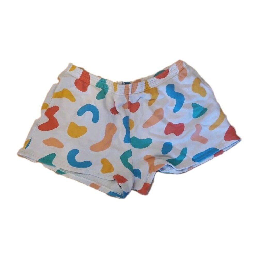 Mokuyobi Shorts Womens Abstract Elastic Waist Fleece 2XL Cotton Pockets